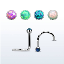 Piercing do nosu s kamínkem PNO00233 1