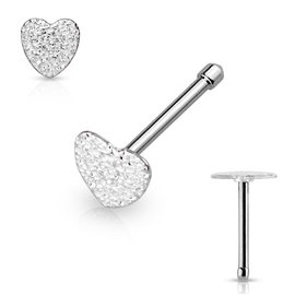 Piercing do nosu - srdíčko PNO00241 1