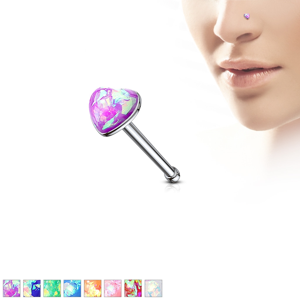 Piercing do nosu - srdíčko PNO00251