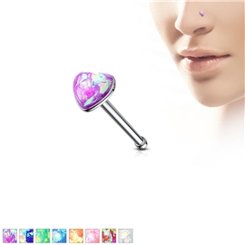 Piercing do nosu - srdíčko PNO00251 1