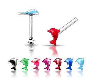 Piercing do nosu (stříbro 925/1000) - deflín PNO00204 1