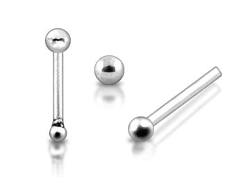 Piercing do nosu (stříbro 925/1000) - kulička PNO00221 1