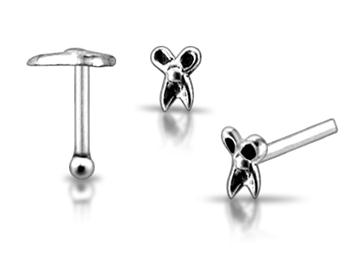 Piercing do nosu (stříbro 925/1000) - nůžky PNO00196 1