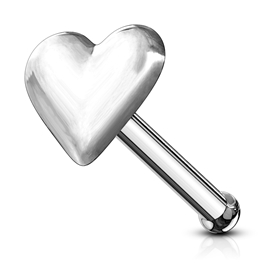 Piercing do nosu (stříbro 925/1000) - srdíčko PNO00124 2