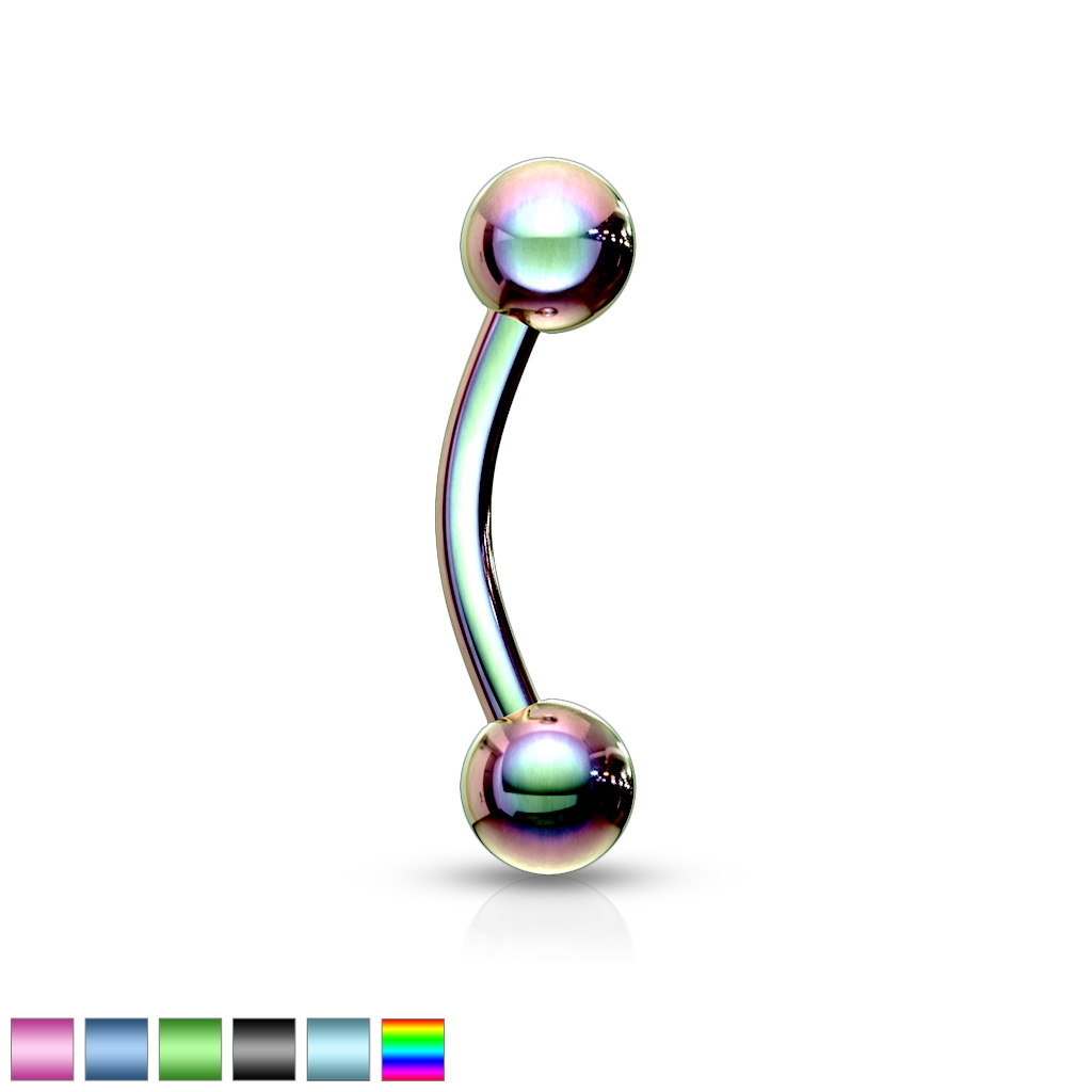 Piercing do obočí anodizován POB00179