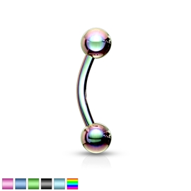 Piercing do obočí anodizován POB00179 1