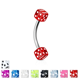 Piercing do obočí - hrací kostka POB00182 1