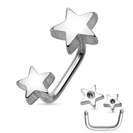 Piercing do obočí hvězdičky POB00206 2