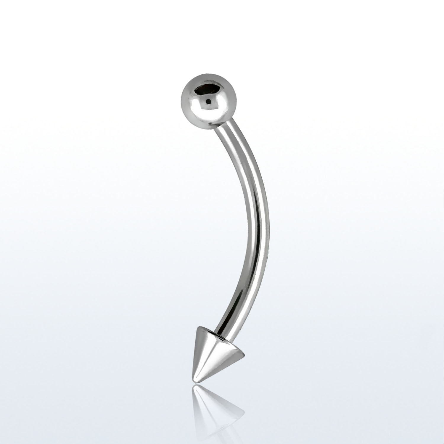 Piercing do obočí - kulička a hrot POB00211