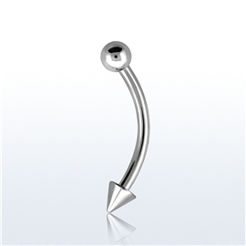 Piercing do obočí - kulička a hrot POB00211 1