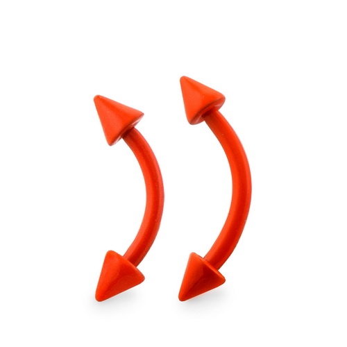 Piercing do obočí neonový s hroty POB00191