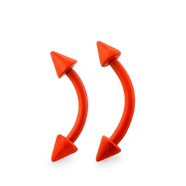 Piercing do obočí neonový s hroty POB00191 1