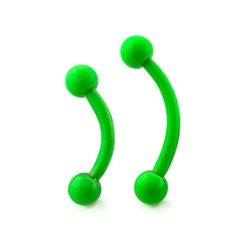 Piercing do obočí neonový s kuličkami POB00192 1