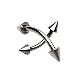 Piercing do obočí s hroty POB00183 1