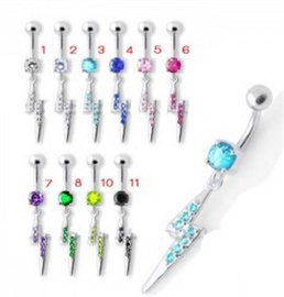 Piercing do pupíku - blesk PBV00535 1