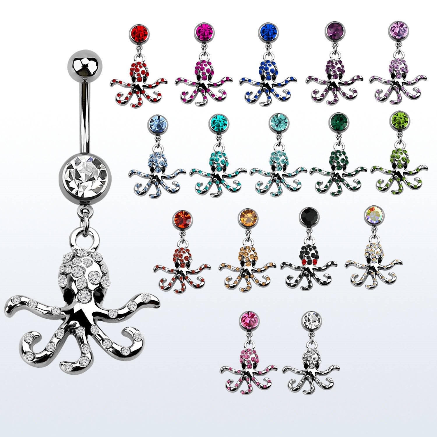 Piercing do pupíku - chobotnice PBV00549