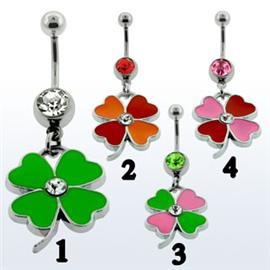 Piercing do pupíku - čtyřlístek PBV00479 1