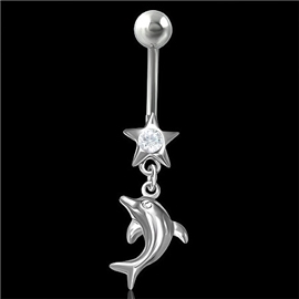 Piercing do pupíku - delfín PBV00555 1