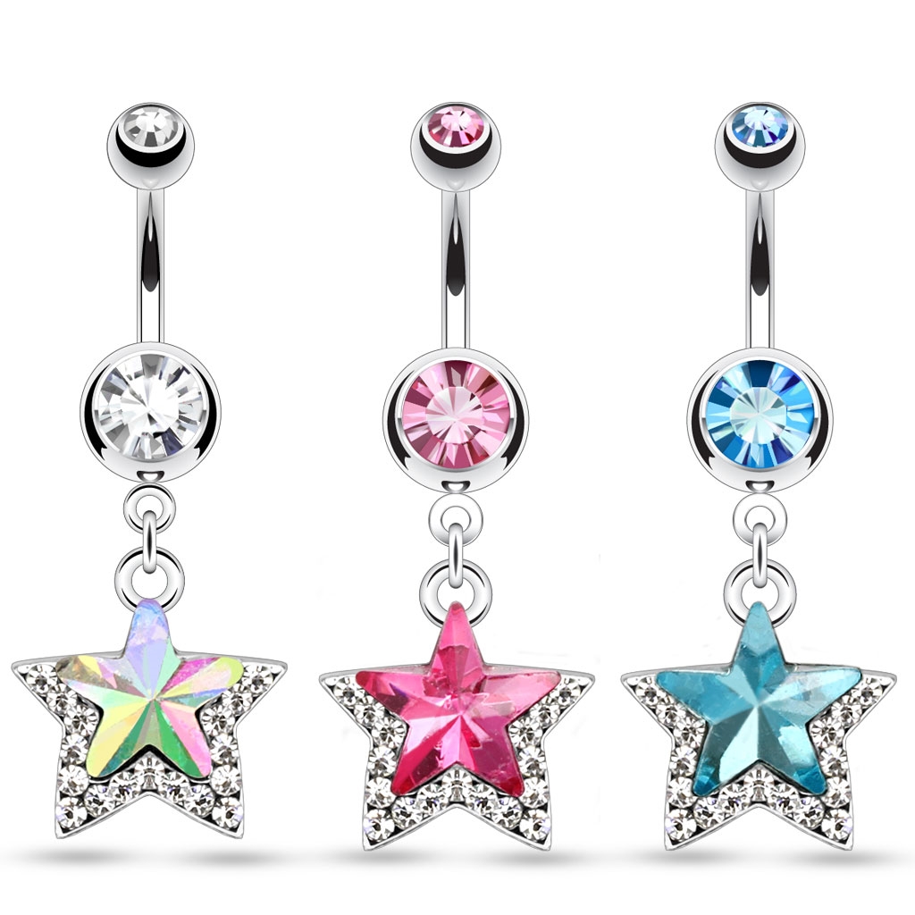 Piercing do pupíku - hvězda PBV00509