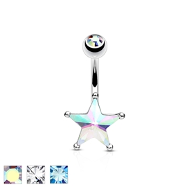 Piercing do pupíku - hvězdička PBP00277 1