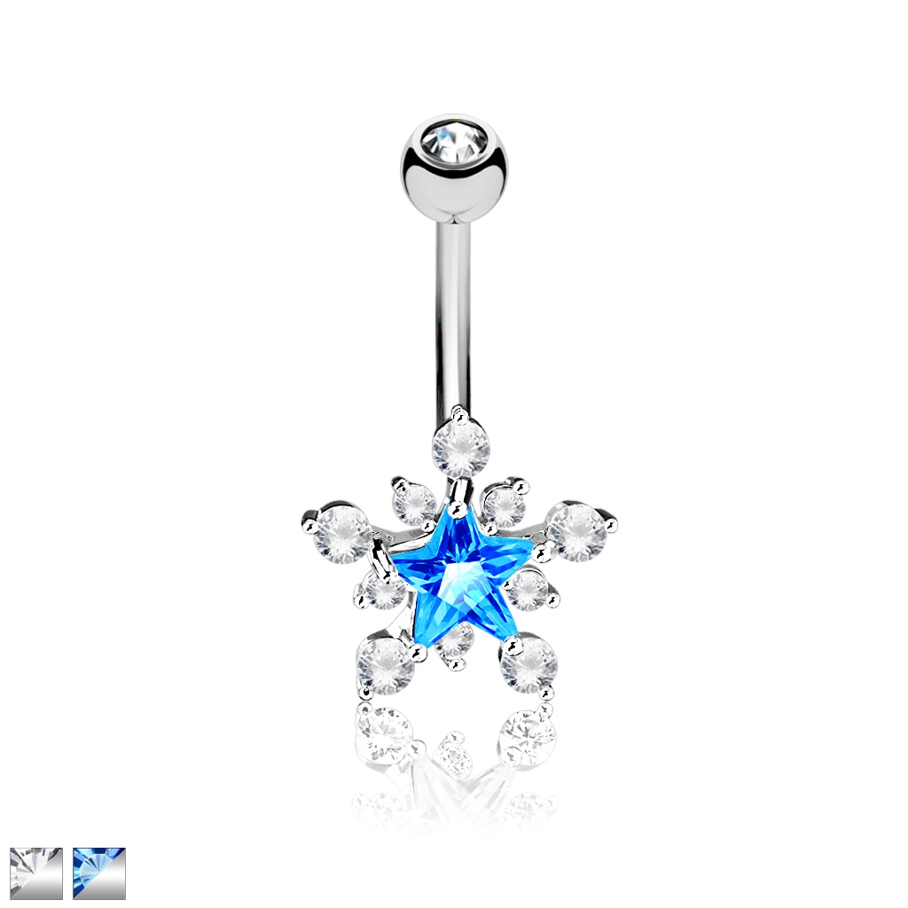 Piercing do pupíku - hvězdička PBP00282
