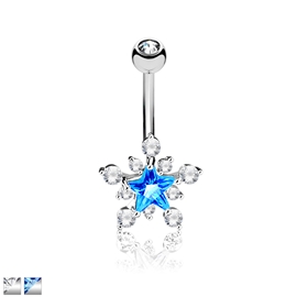 Piercing do pupíku - hvězdička PBP00282 1