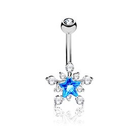 Piercing do pupíku - hvězdička PBP00282 2