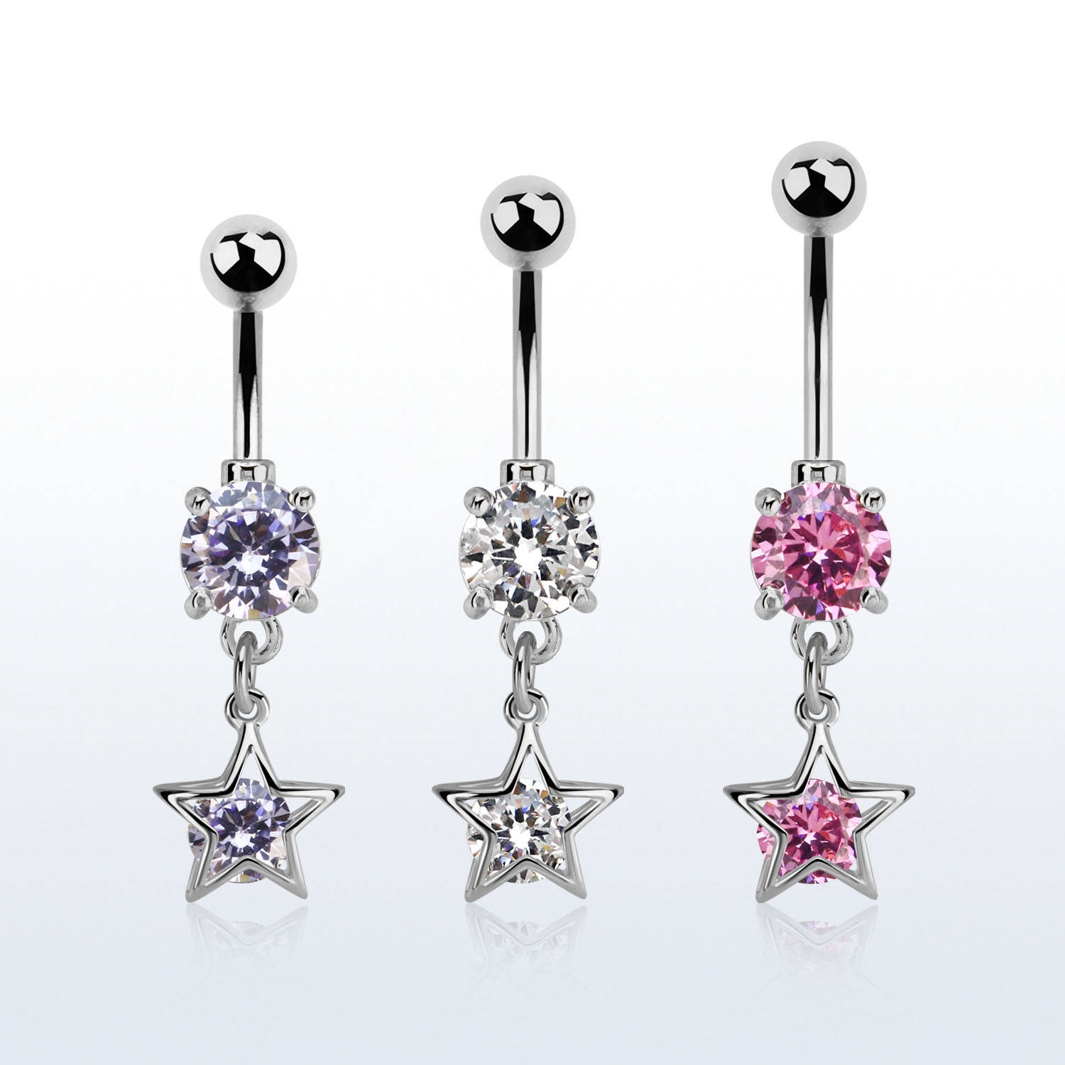 Piercing do pupíku - hvězdička PBV00569