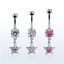 Piercing do pupíku - hvězdička PBV00569 1