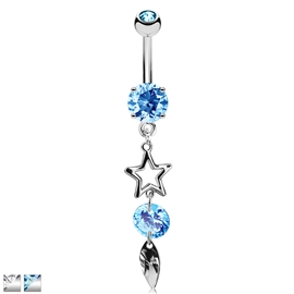 Piercing do pupíku - hvězdička PBV00571 1