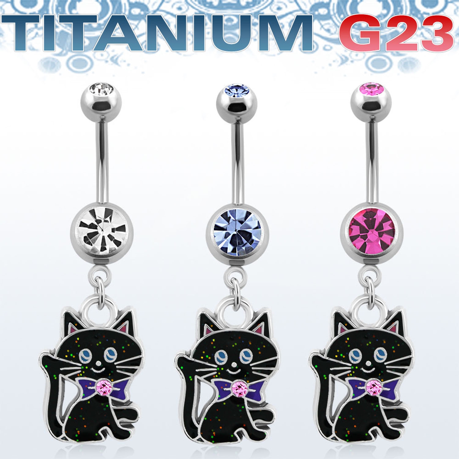 Piercing do pupíku - kočička PBV00568