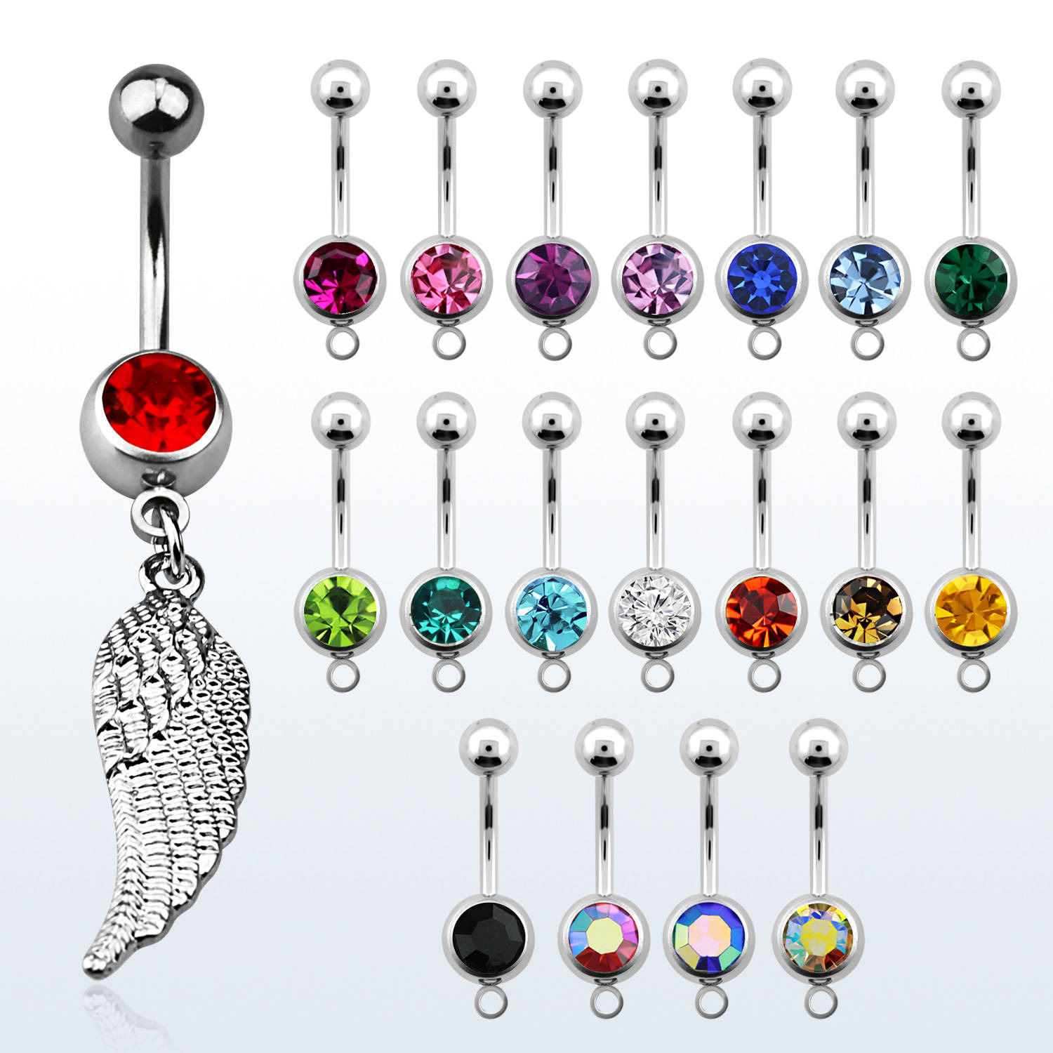 Piercing do pupíku - křídlo PBV00591