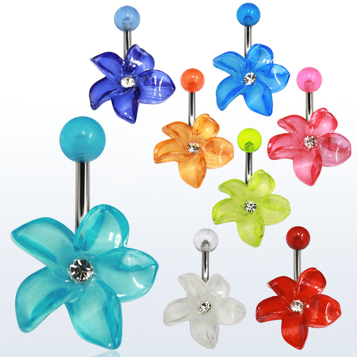 Piercing do pupíku - květina PBP00305