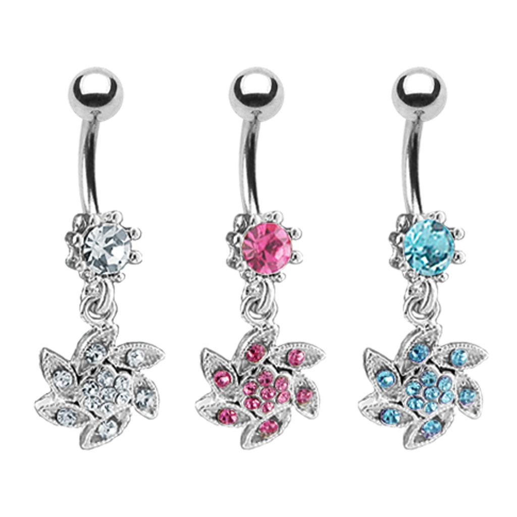 Piercing do pupíku - kytka PBV00433