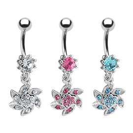 Piercing do pupíku - kytka PBV00433 1