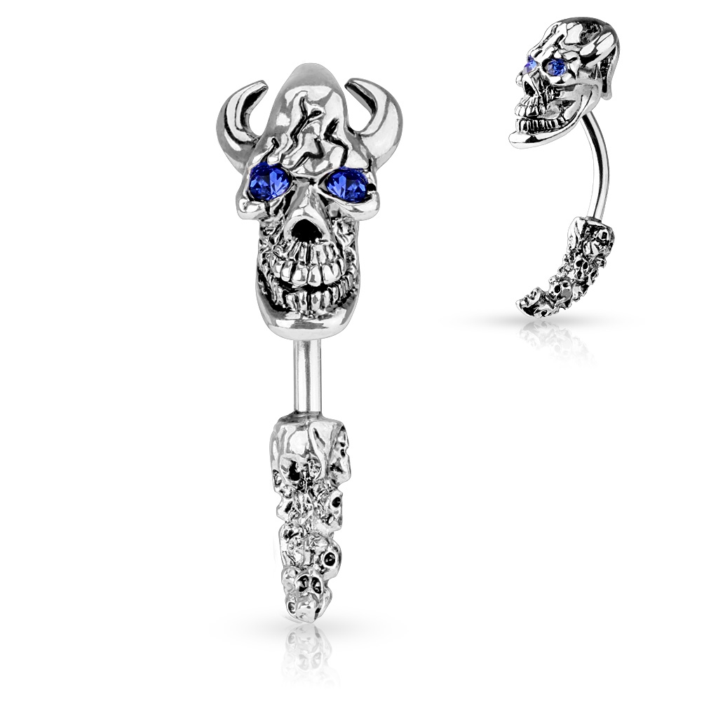 Piercing do pupíku - lebka PBP00225