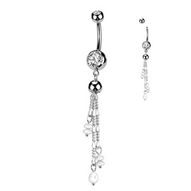 Piercing do pupíku - perlové korálky PBV00592 2