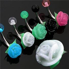 Piercing do pupíku - růže PBP00220 1