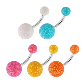 Piercing do pupíku s kuličkami PBK00180 1