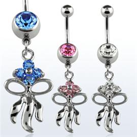 Piercing do pupíku s kytičkou PBV00488 1