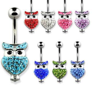 Piercing do pupíku - sova PBV00466