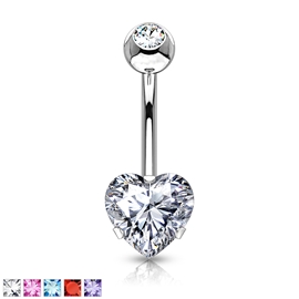 Piercing do pupíku - srdíčko PBP00258 1