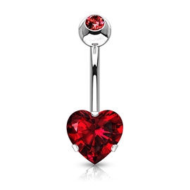 Piercing do pupíku - srdíčko PBP00258 3