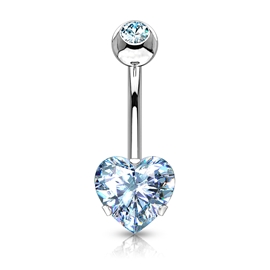 Piercing do pupíku - srdíčko PBP00258 4