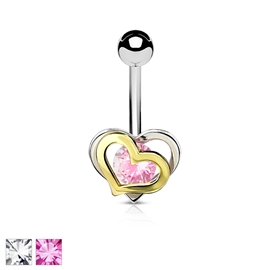 Piercing do pupíku srdíčko PBP00274 1