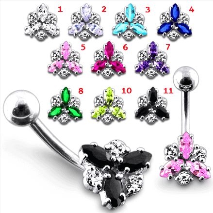 Piercing do pupíku (stříbro 925/1000) PBP00256