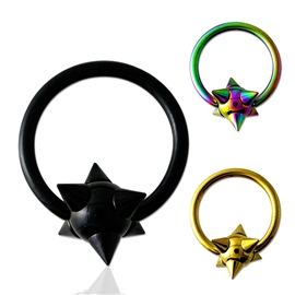 Piercing kroužek - koule s hroty PKR00106 1