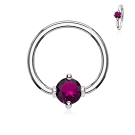 Piercing kroužek s kamínkem PKR00109 2