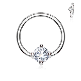 Piercing kroužek s kamínkem PKR00109 3