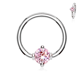 Piercing kroužek s kamínkem PKR00109 4